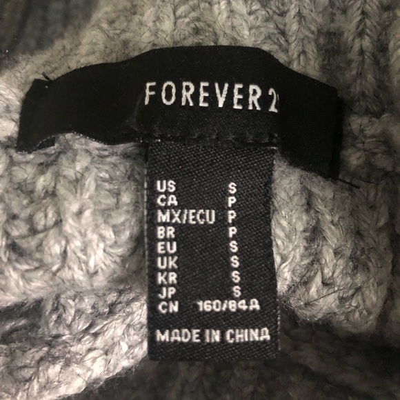 Vintage Forever 21 Heather Grey Sweater - Picture 4 of 7